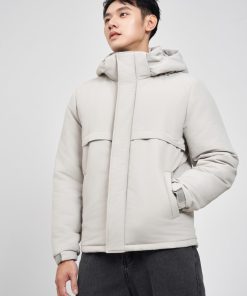 Áo Phao Chần Bông Mũ Rời Nam AKHTK506 Giữ Ấm Có Thẻ Nhiệt Tiêu đề H1: ÁO PHAO CHẦN BÔNG MŨ RỜI - CHỐNG RÉT, THỜI TRANG