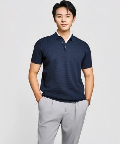 Áo polo dệt nam POTTK607